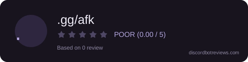 Rating widget preview for .gg/afk