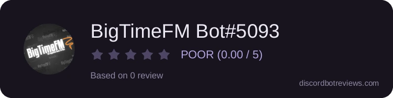Rating widget preview for BigTimeFM Bot#5093