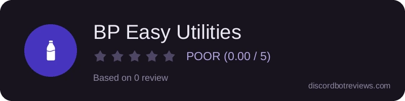 Rating widget preview for BP Easy Utilities