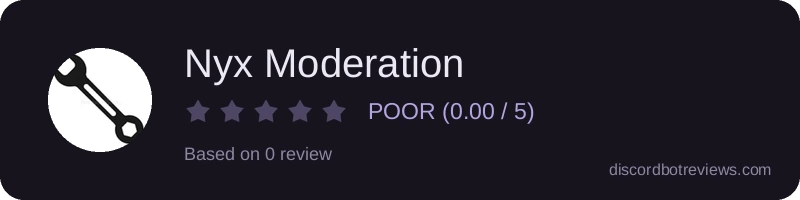 Rating widget preview for Nyx Moderation