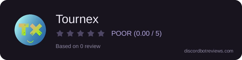 Rating widget preview for Tournex