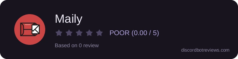 Rating widget preview for Maily