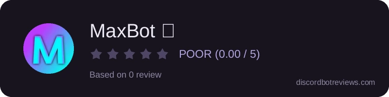Rating widget preview for MaxBot ✨