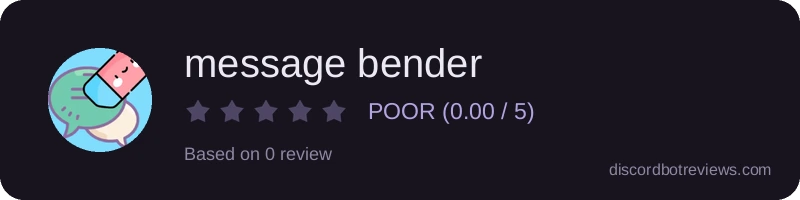 Rating widget preview for message bender
