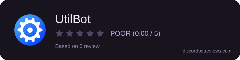 Rating widget preview for UtilBot