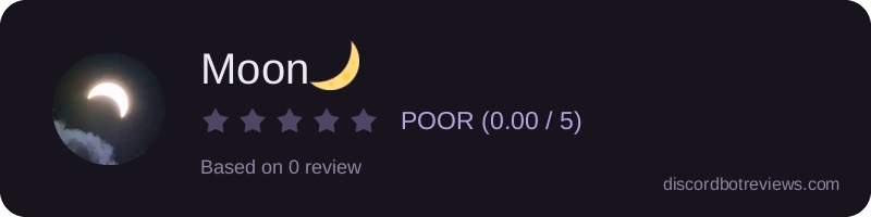 Rating widget preview for Moon🌙