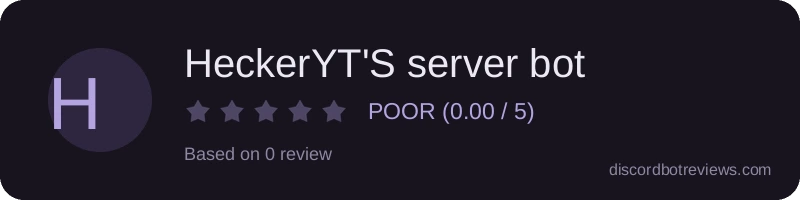 Rating widget preview for HeckerYT'S server bot