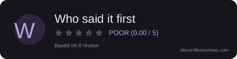 Rating banner for Who said it first