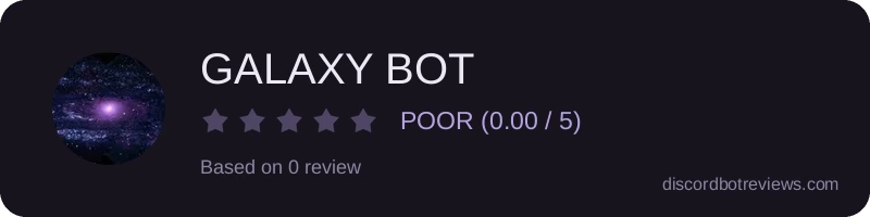 Rating widget preview for GALAXY BOT
