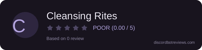 Rating widget preview for Cleansing Rites
