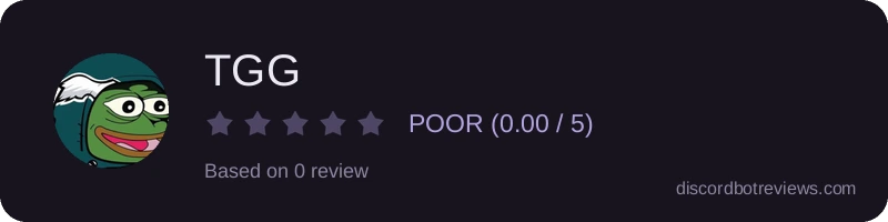 Rating widget preview for TGG