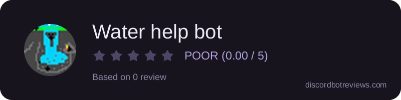 Rating widget preview for Water help bot