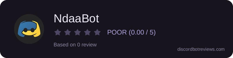 Rating widget preview for NdaaBot