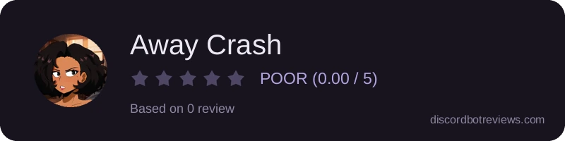 Rating widget preview for Away Crash