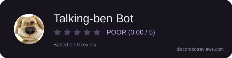 Rating widget preview for Talking-ben Bot