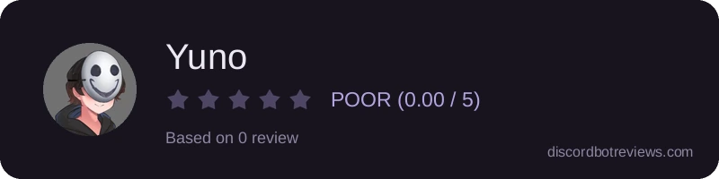 Rating widget preview for Yuno