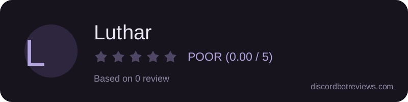 Rating widget preview for Luthar