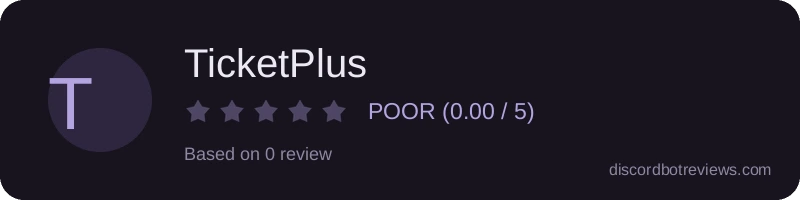 Rating banner for TicketPlus