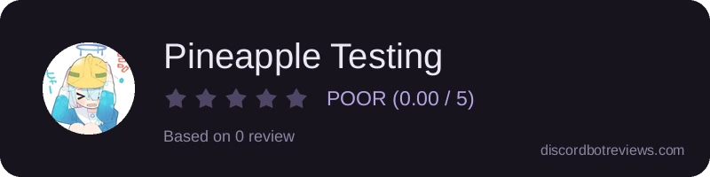 Rating widget preview for Pineapple Testing