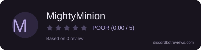 Rating widget preview for MightyMinion