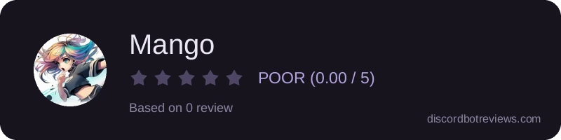 Rating widget preview for Mango