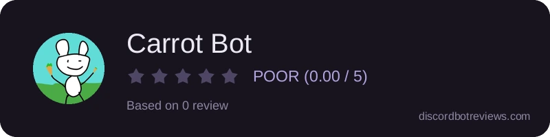 Rating widget preview for Carrot Bot