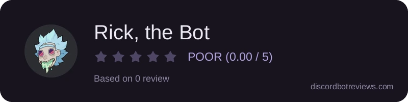Rating widget preview for Rick, the Bot