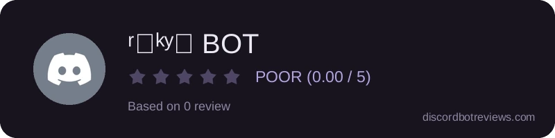 Rating widget preview for ʳⁱᵏʸ〽 BOT