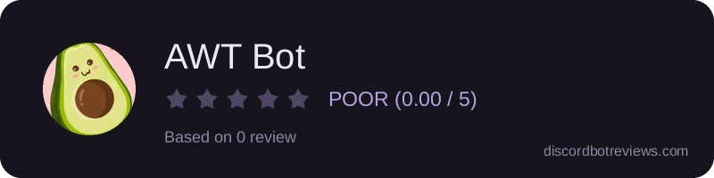 Rating widget preview for AWT Bot