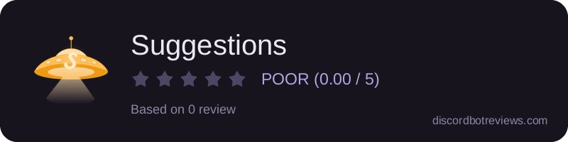 Rating widget preview for Suggestions