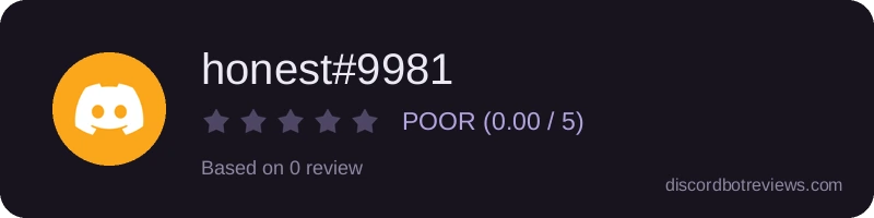 Rating banner for honest#9981