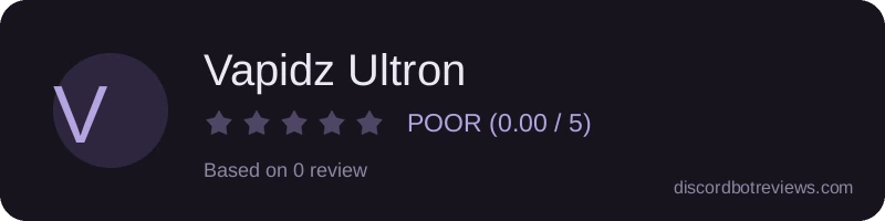 Rating widget preview for Vapidz Ultron