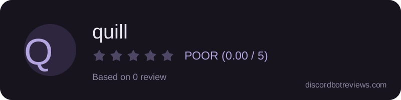 Rating widget preview for quill