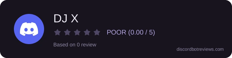 Rating widget preview for DJ X