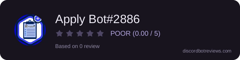 Rating widget preview for Apply Bot#2886