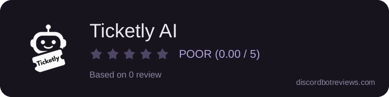 Rating widget preview for Ticketly AI