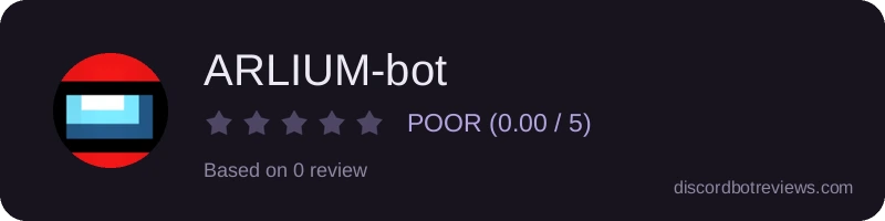 Rating widget preview for ARLIUM-bot