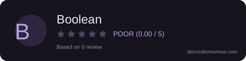 Rating widget preview for Boolean