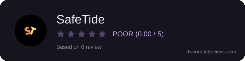 Rating widget preview for SafeTide