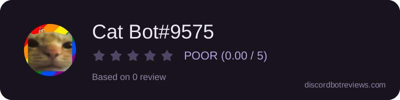 Rating widget preview for Cat Bot#9575
