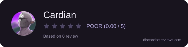 Rating widget preview for Cardian