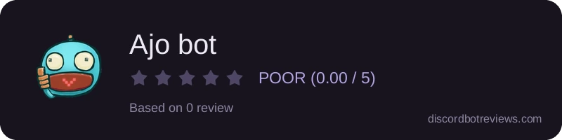 Rating widget preview for Ajo bot
