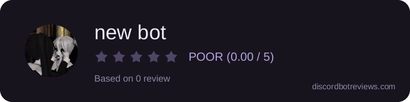 Rating widget preview for new bot