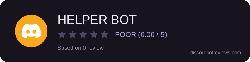Rating banner for HELPER BOT