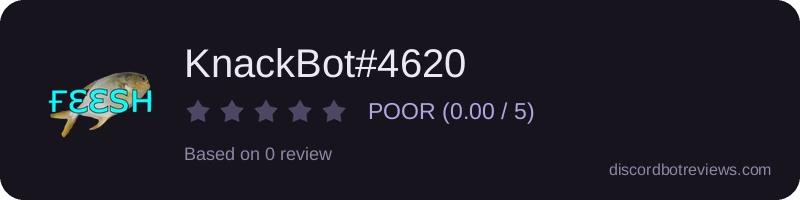 Rating widget preview for KnackBot#4620