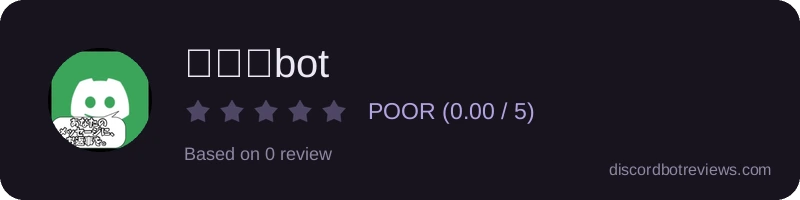 Rating banner for お返事bot