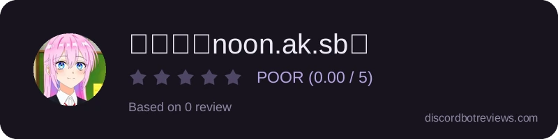 Rating widget preview for ぬーん（noon.ak.sb）