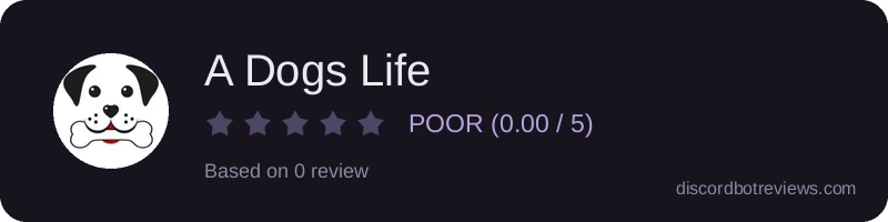 Rating widget preview for A Dogs Life