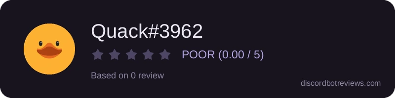 Rating widget preview for Quack#3962