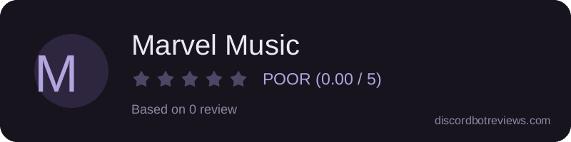 Rating widget preview for Marvel Music